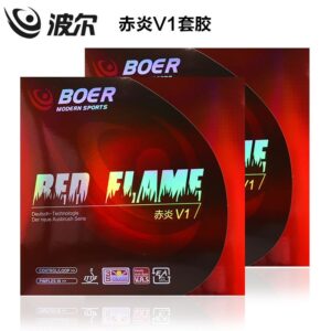 Накладка BOER RED FLAME Красная на ракетки для настольного тенниса