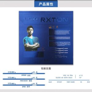 Накладка LOKI RXTON 5 Черная на ракетки для настольного тенниса