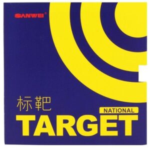 Накладка SANWEI TARGET national чёрная на ракетки для настольного тенниса.