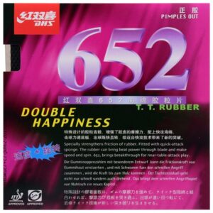 Накладка DHS 652 2.2 ШИПЫ чёрная, короткие шипы ,для настольного тенниса