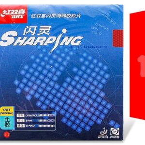 Накладка DHS Sharping ШИПЫ 2.2 красная, короткие шипы ,для настольного тенниса