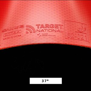 Накладка SANWEI 3D TARGET 37 (Japanese Sponge) красная на ракетки для настольного тенниса.
