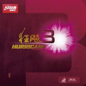 Накладка DHS HURRICANE 3 красная 39 градус 2,2 , для настольного тенниса