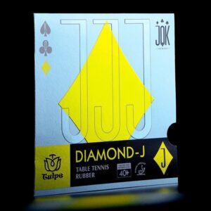 Накладка TULPE diamond-J (буби) красная ШИПЫ 0,6mm на оранжевой губке на ракетку для настольного тенниса.