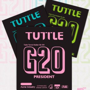 Накладка TUTTLE President G20 зеленая 47.5 град. на ракетки для настольного тенниса.