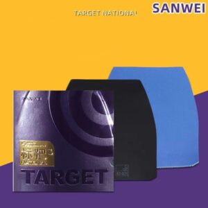 Накладка SANWEI TARGET national (3 generation) ср/ж черная на ракетки для настольного тенниса.