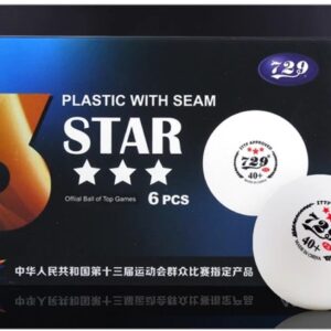 Мяч (6шт) 729 40+ 3*** regular ( синяя коробка) для настольного тенниса