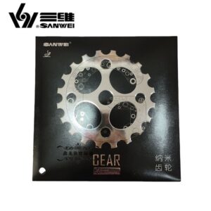 Накладка SANWEI Black NANO GEAR Hyper medium hard красная на ракетки для настольного тенниса