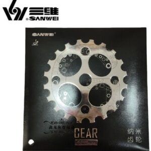 Накладка SANWEI Black NANO GEAR Hyper medium soft чёрная на ракетки для настольного тенниса