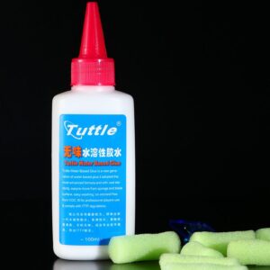 Теннисный Клей (100мл) на водной основе TUTTLE для накладок на ракетку для настольного тенниса + губка и прищепка в подарок!!!