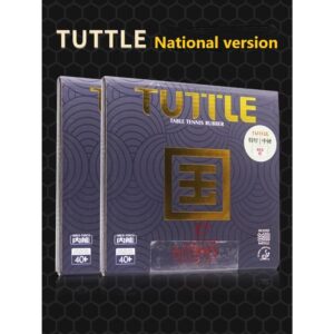 Накладка TUTTLE Beijing GOLD national красная на черной губке на ракетки для настольного тенниса.