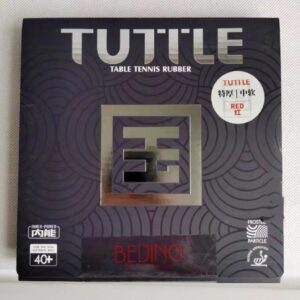 Накладка TUTTLE Beijing SILVER national красная на черной губке на ракетки для настольного тенниса.