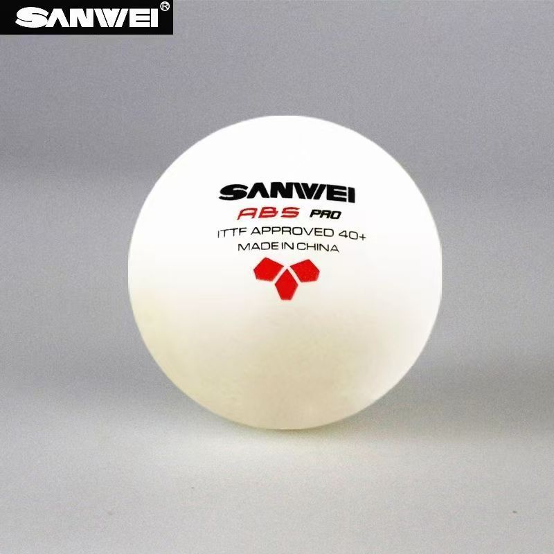 Мяч (6шт) Sanwei ABS 40+ 3*** PRO для настольного тенниса — изображение 3