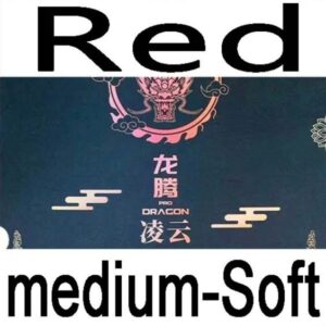 Накладка 729 Dragon L PRO medium soft 2.1 красная не липкая на губке Kylin для настольного тенниса